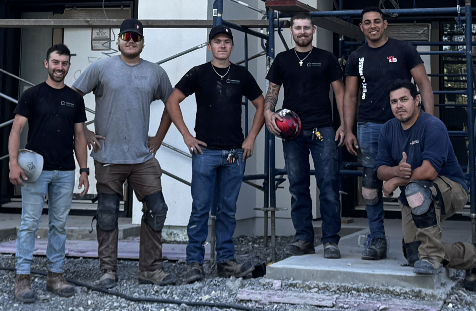 REOVA construction team on-site in Sherbrooke, Estrie